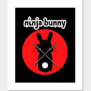 Ninja Bunny-cute bunny Posters and Art